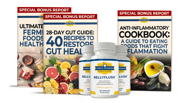BellyFlush bonus package - three free detox and gut support bonuses worth $117 included with the BellyFlush dietary supplement order.
